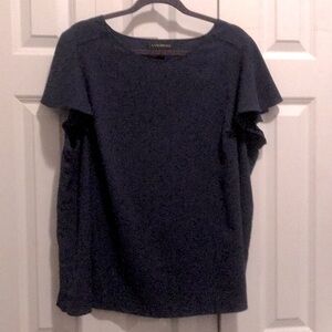 Lane Bryant flutter sleeve navy top. Size 18. EUC